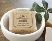 Mint Leaf Soap - 100% Natural, Cold Process, Olive Oil Handmade Soap