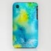 iPhone Case Abstract Watercolor Painting - Brazen Art Cell Phone Cover - Yellow Aqua Blue iPhone 5 iPhone 4 4s iPhone 3g Case