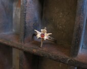 ruby rattlesnake ring // bronze