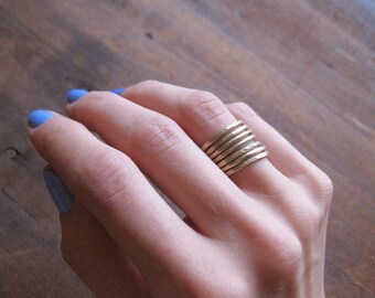7 stack bands // bronze
