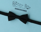 Solid Black Bow Tie for little boys