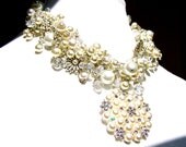 Pearl Statement Necklace, Custom Made to Order by Dabchick Vintage Gems
