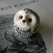 Hedwig the Snowy Clay Owl Harry Potter Inspired Owlery Miniature