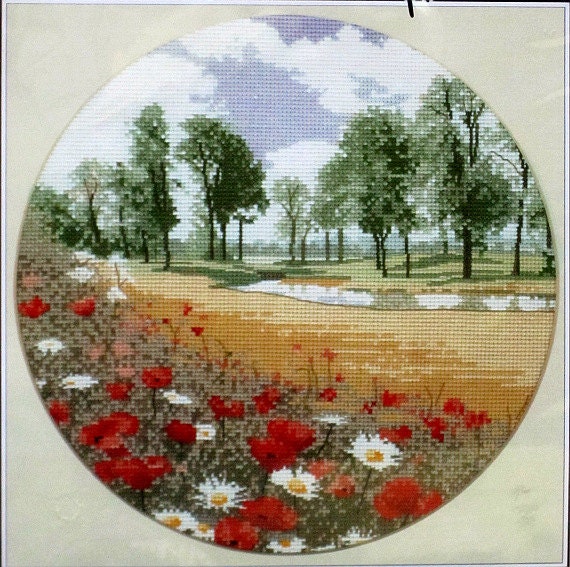 Summer Meadow - John Clayton - Circle Series - A Cross Stitch Chart by Heritage Crafts