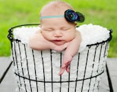 Handmade Fabric Peacock Feather Flower Headband