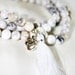 Calming White Howlite Mala 108 beads UNISEX Japa beads Buddhist Meditation Mantra Prayer Beads