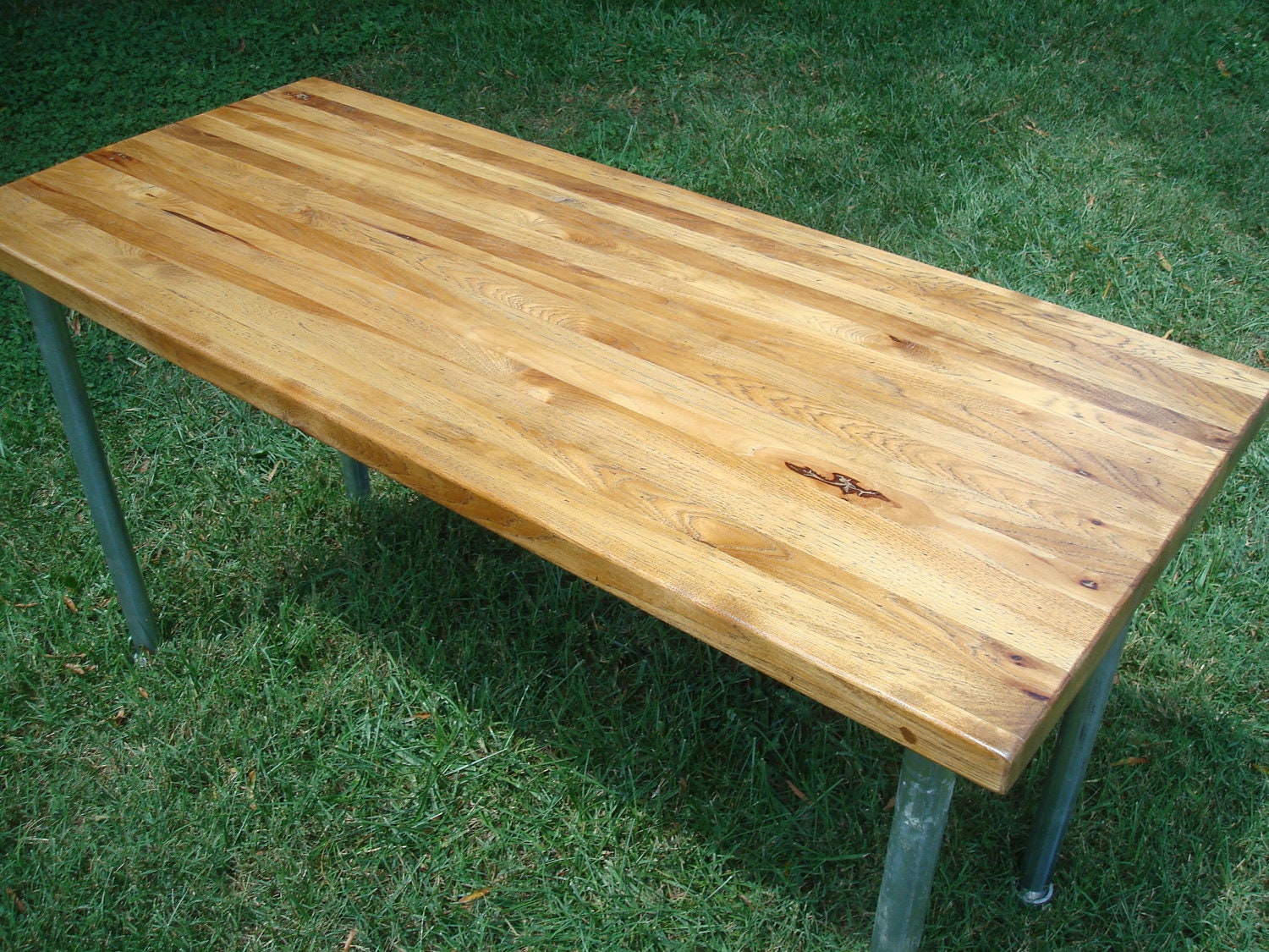 Reclaimed Barnwood Table with Steel Legs