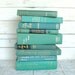 Ocean Books Instant Library Collection Decorative Books Photography Props Turquoise Books by the Foot Teal Green Aqua Blue