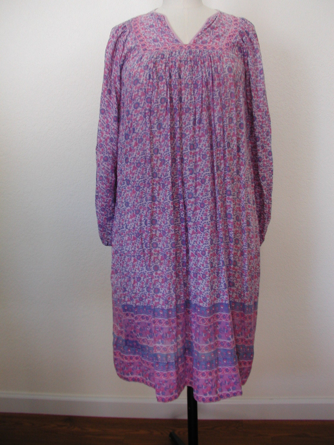 SALE ENDS WEDNESDAY: Indian Cotton Gauze Boho Hippie Dress