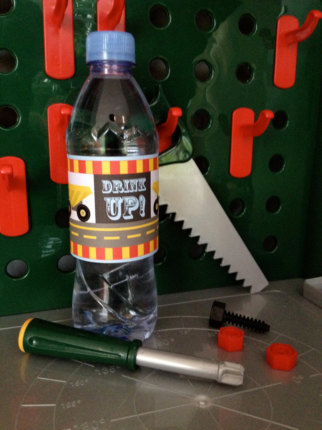 Construction Printable Party Water Bottle Labels