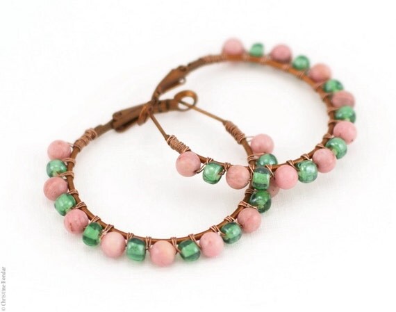 Hoop Earrings - Boho Earrings, Gypsy Jewelry, Bohemain Jewelry