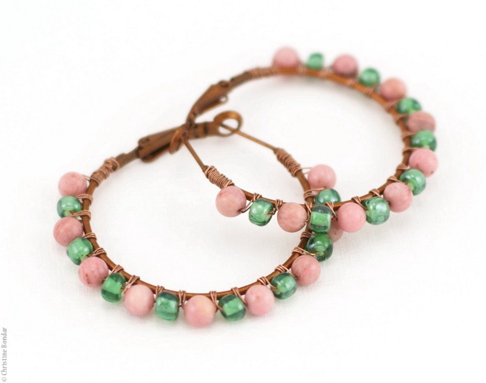 Hoop Earrings - Boho Earrings, Gypsy Jewelry, Bohemain Jewelry