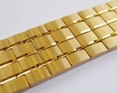 Vintage 60s Bracelet Napier Designer Mid Century Gold Modernist Link Panel Bracelet