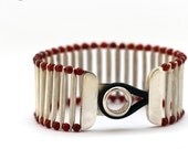 Modern /contemporary bracelet design, red agat stones, sterling silver