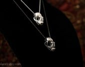 Sterling Silver Bat Skull Charm with Stering Silver Chain