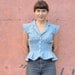 Peplum Blouse with Tucks //  Light Blue Chambray //  Made to Order