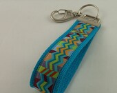 Key Fob made with Cotton Webbing and Designer Ribbon