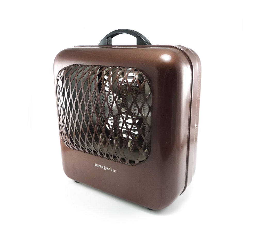 Vintage electric heater - copper brown Superlectric