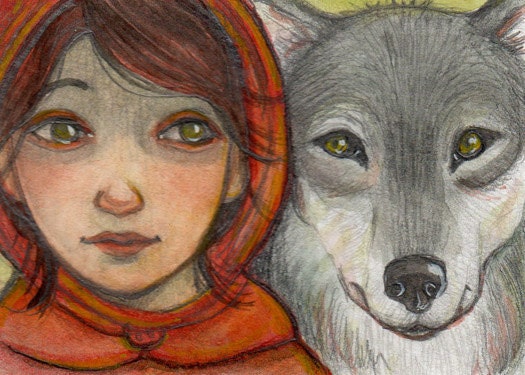 Little Red Riding Hood...Original ACEO....Watercolor Illustration - StudioFerguson Little Red Riding Hood...Original ACEO....Watercolor Illustration - StudioFerguson