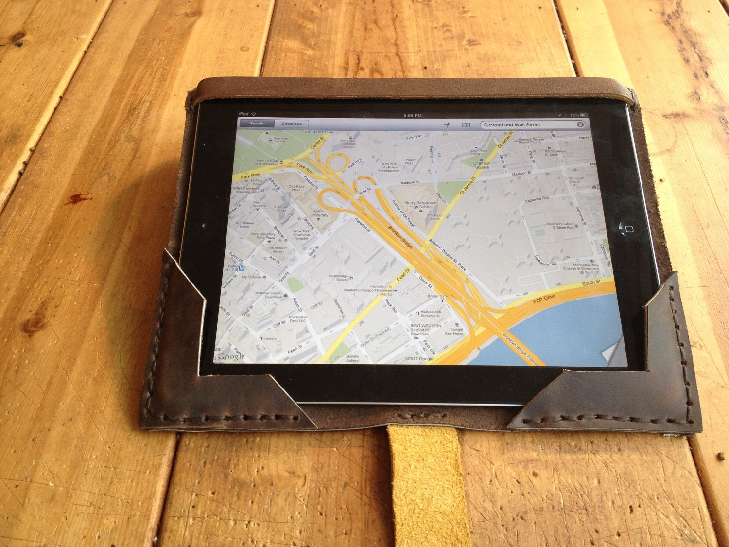 Leather smith made Leather Ipad case by Aixa on Etsy