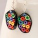 Rainbow Earrings Retro Circles Paper Quilled one of a kind Earrings