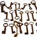 Antique Skeleton Keys for Steampunk Art, Steampunk Supplies, Lot of 24