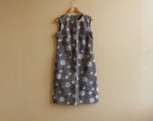 60s / 1960s Mod Polka Dot Shift Dress