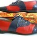 Ladies Navy and Red Saddle Shoes 5M