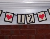 Save the Date Mini Banner ... Wedding Banner Photo Prop ... Black and Ivory ... MADE TO ORDER ... adjustable customize Il_170x135