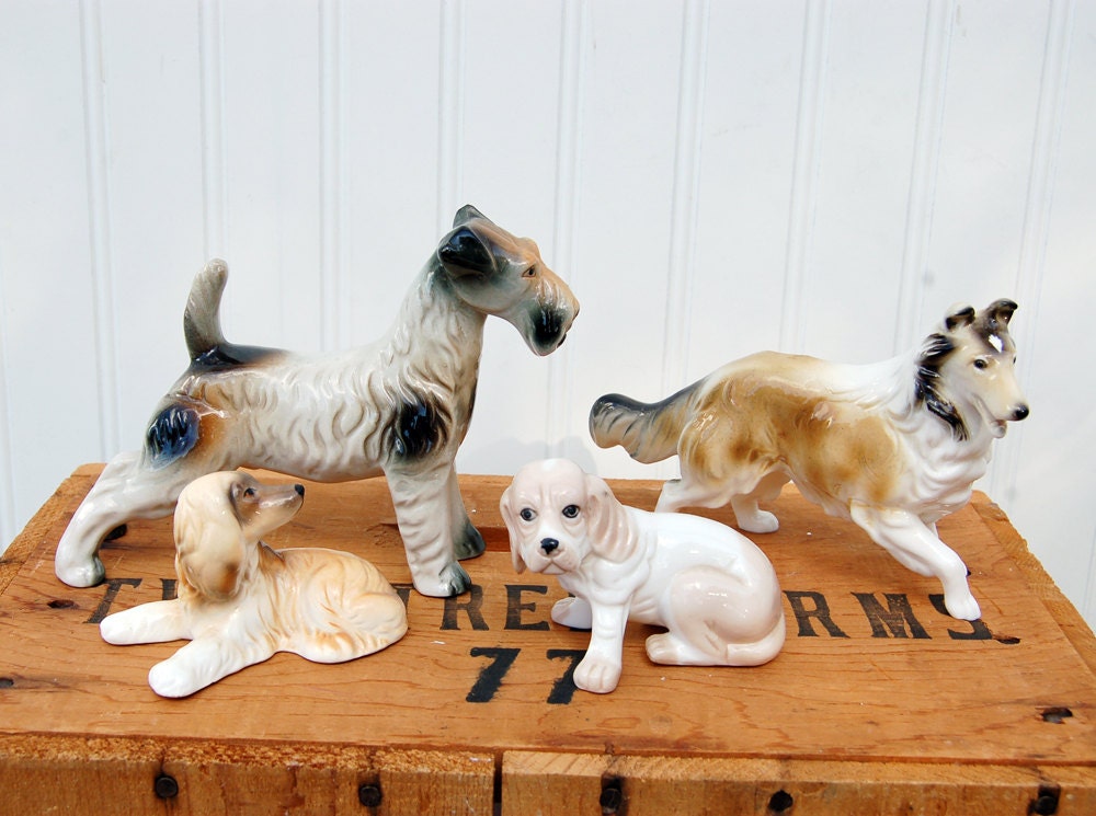 Instant Vintage Porcelain Dog Collection
