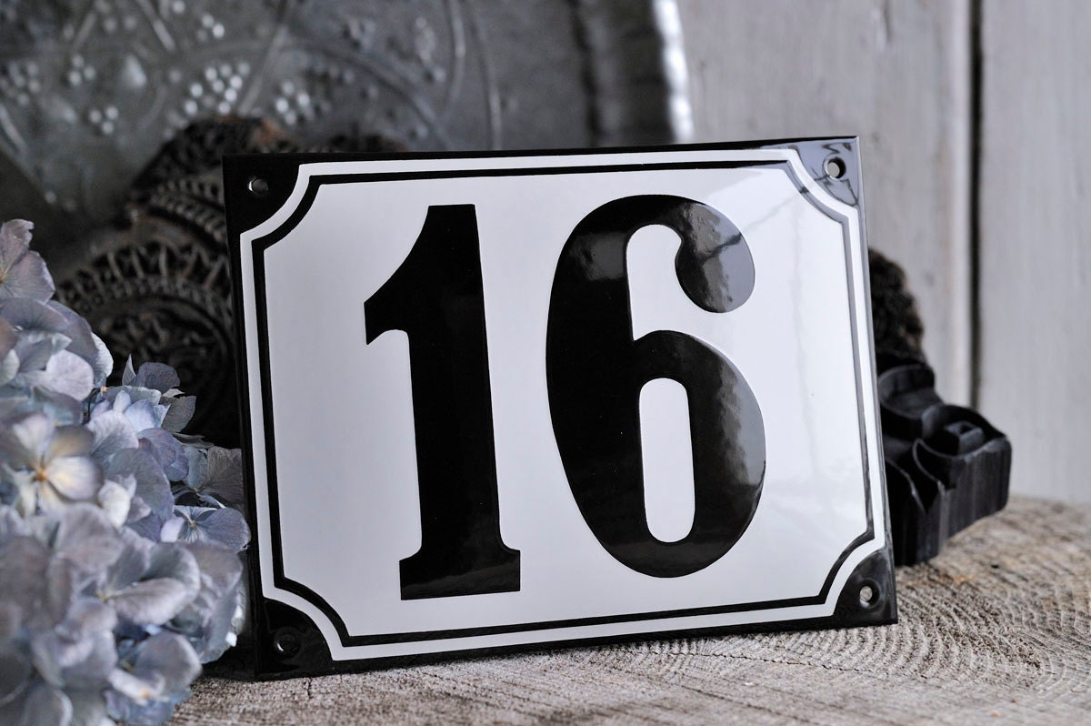 Enamel House Number 5.9" x 7.9"
