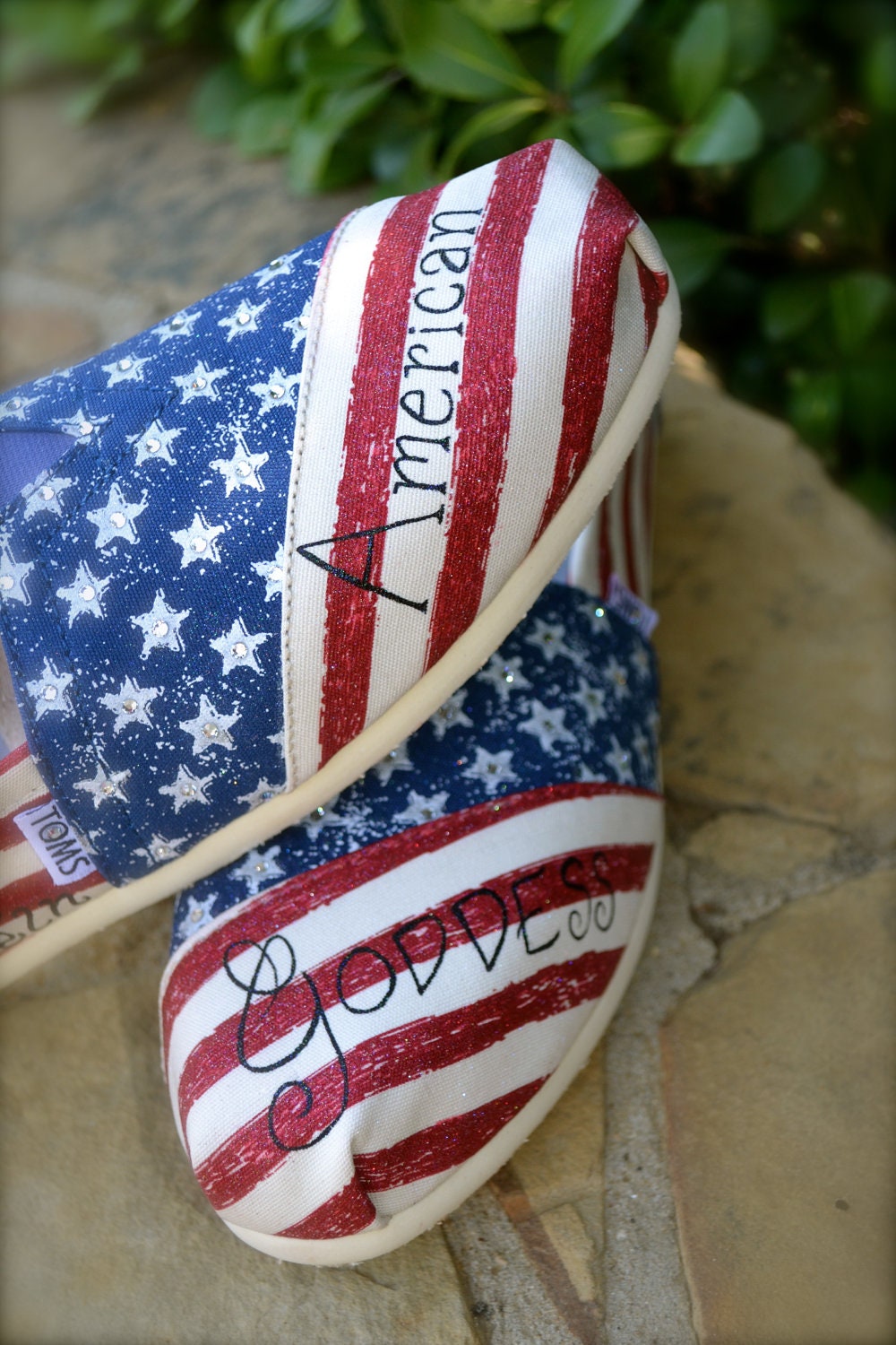 Stars & Stripes Forever Custom TOMS Shoes - DUPLICATE to TOMS Design plus more