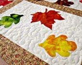 Quilted Placemats Autumn Fall Leaves