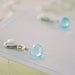 Genuine Blue Topaz Earrings Child Children Girl Pale AAA Gemstone Sterling Silver Heart Ear Posts Wire Wrapped Jewelry December Birthstone