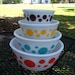 Vintage Hazel Atlas Polka Dot Mixing Bowls