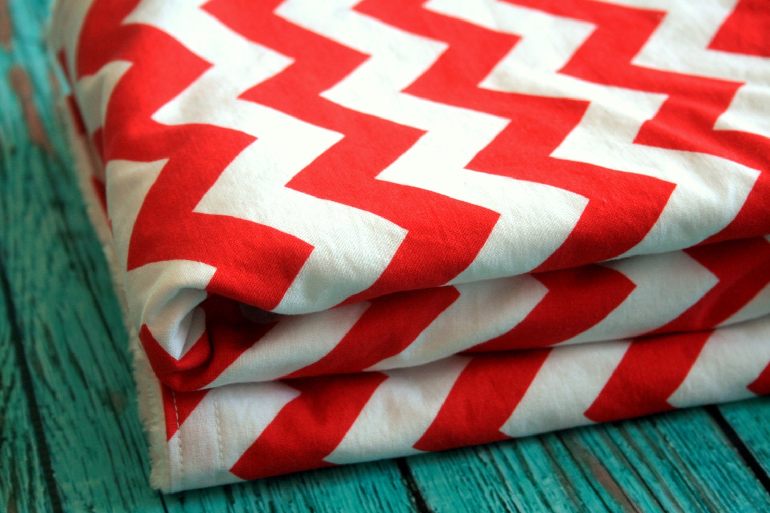 Red Chevron Minky Baby Blanket - Personalization Options Available