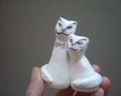 Ready to Ship - Wedding Cake Topper - Bride and Groom Cats