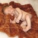 Photo Prop Blanket - Rust Colored Fur - Baby Boy or Baby Girl - Pets - READY to Ship
