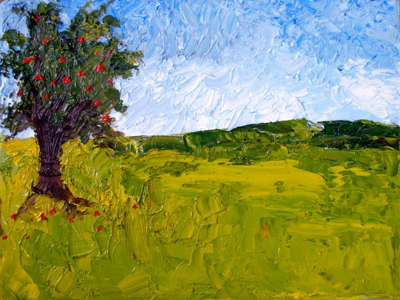 Apple Tree, 8"x6" oil painting