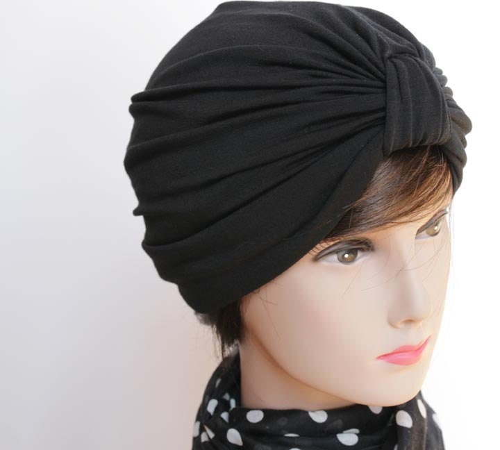 Black Full Jersey Turban