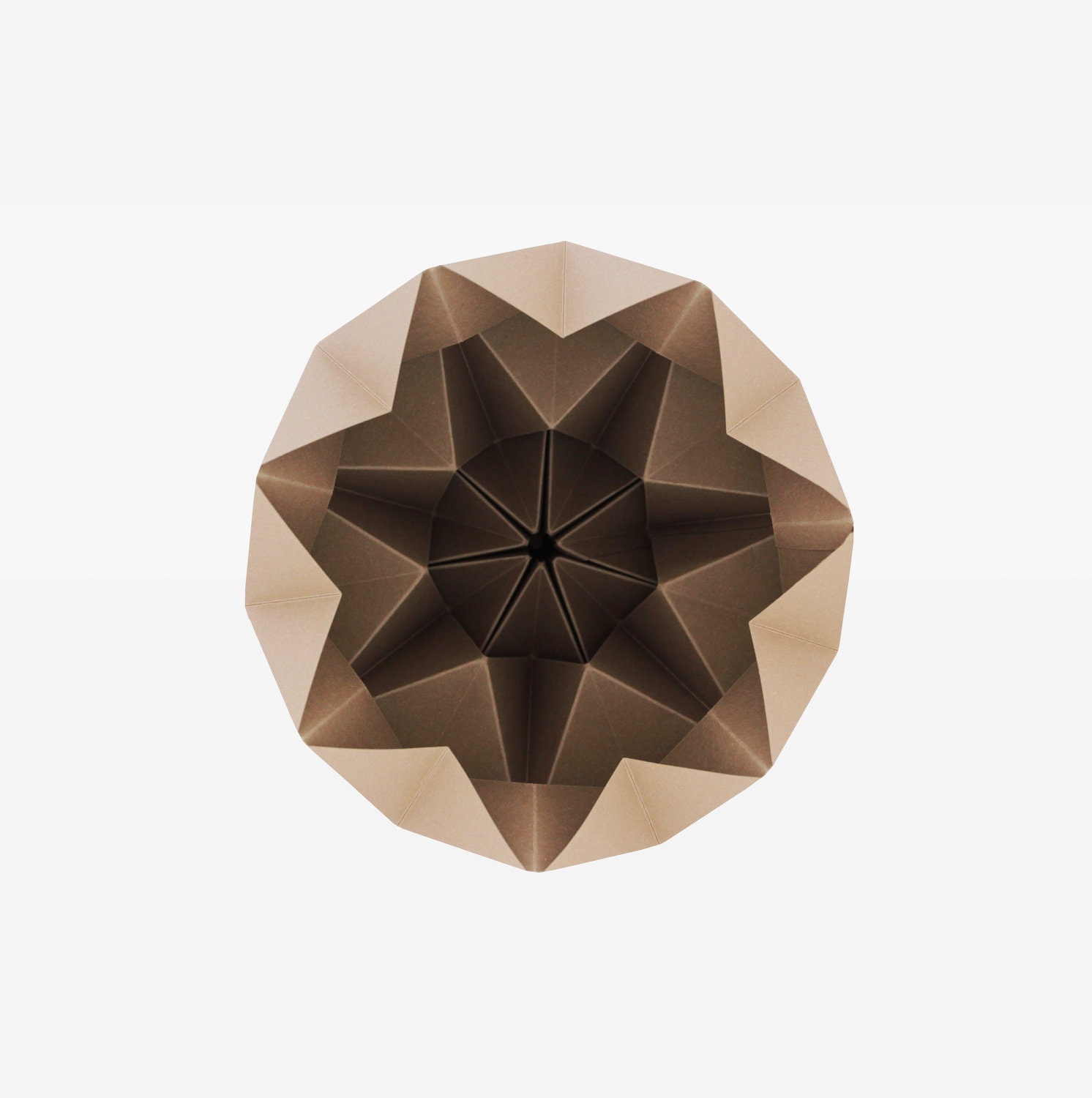 Moth origami lampshade brown