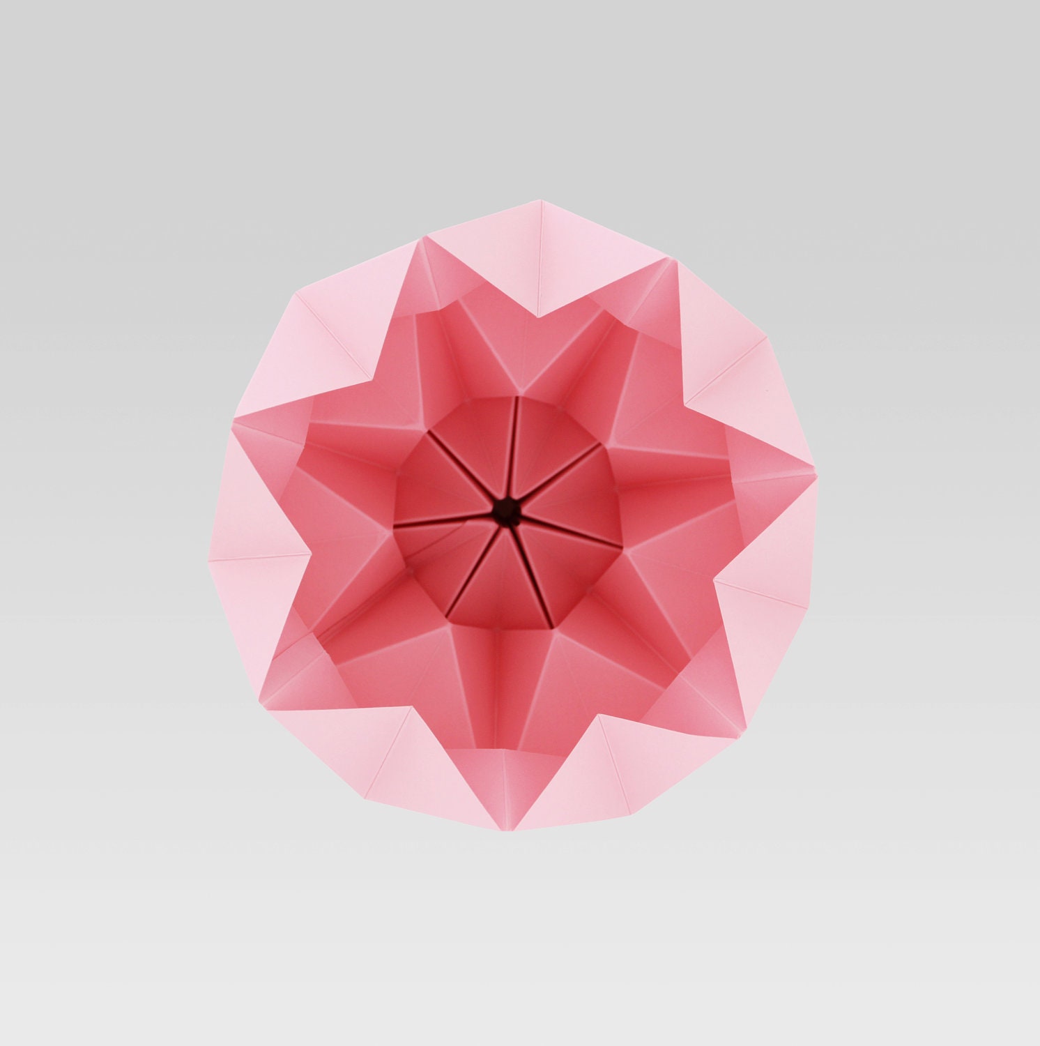 Moth origami lampshade pink