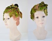 1940s Fascinator / 40s Woodland Hat