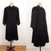 1940s Princes Coat / 40s Black Wool Soutache Coat