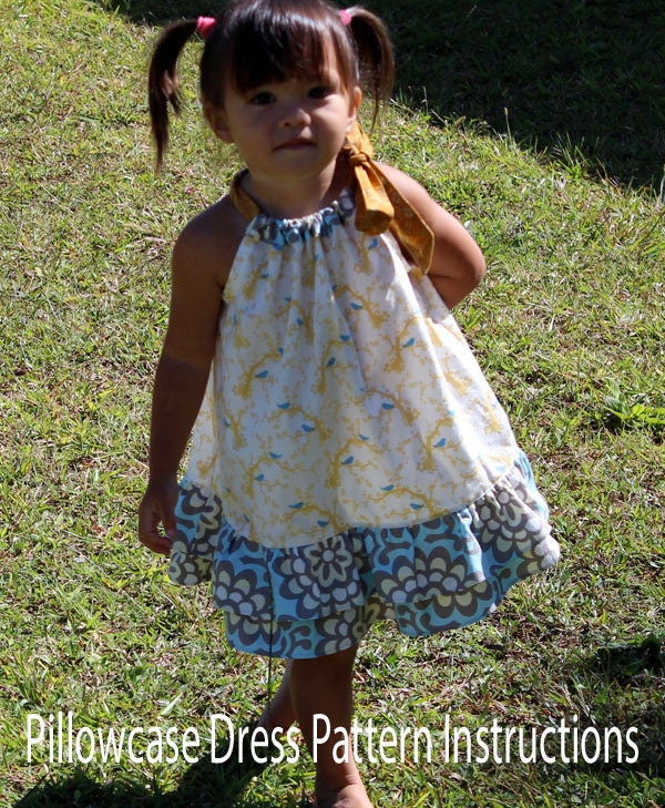 Pillow Case Ruffled Skirt with Shoulder Tie Pattern