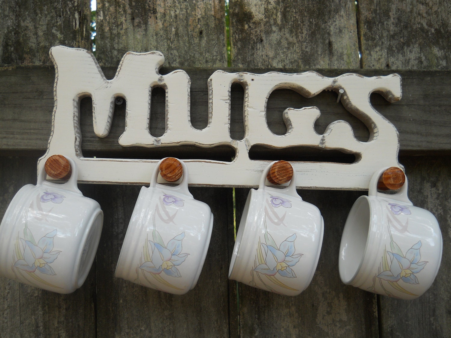 Coffee Cup Hanger/Wall Decor/Home decor/Kitchen wares/ Housewares/ Wood working