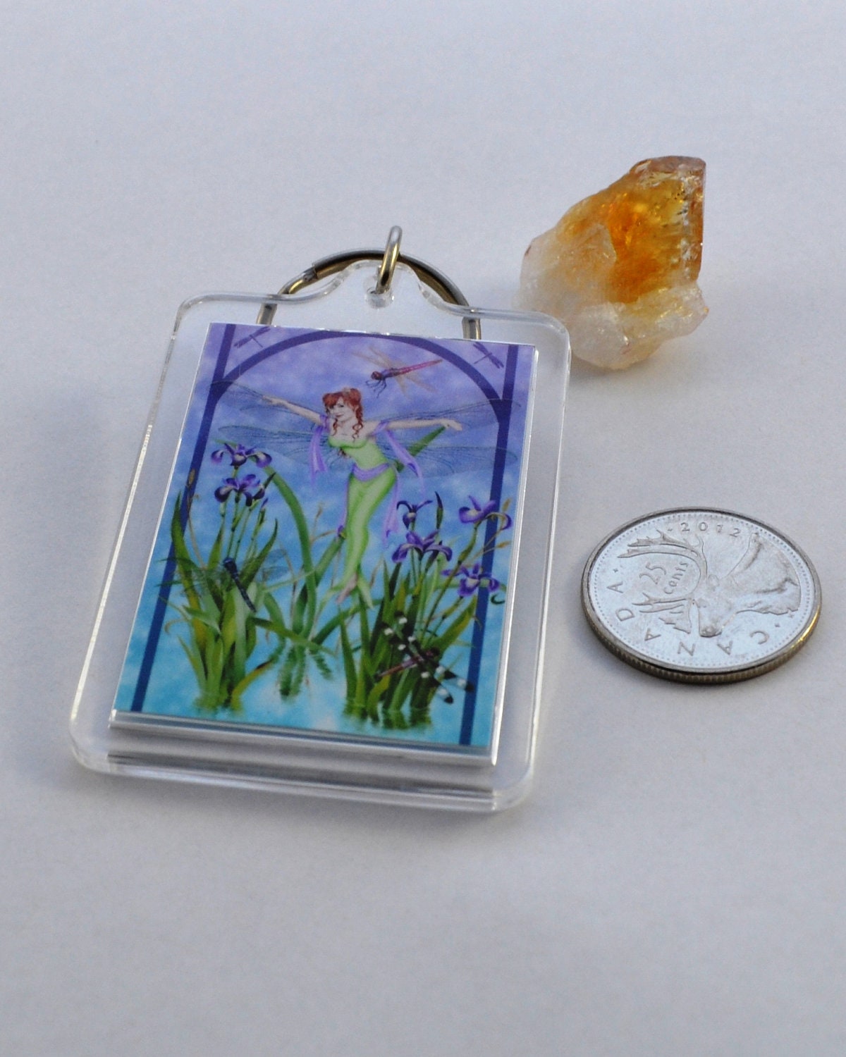 Dragonfly Fairy Acrylic Key Chain - The Dancer