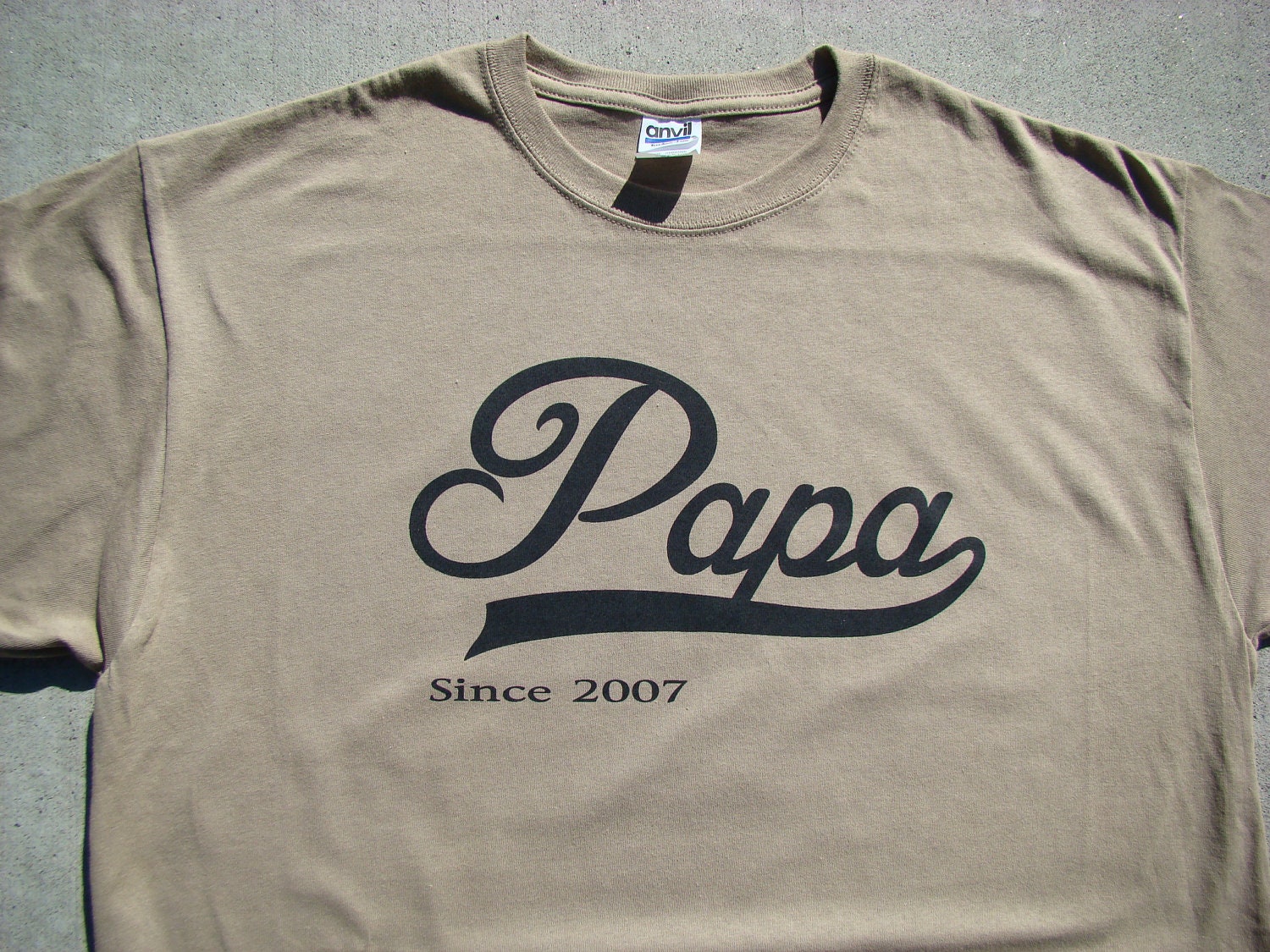 Papa T Shirt - Personalized - You pick name and year - custom printed tee shirt