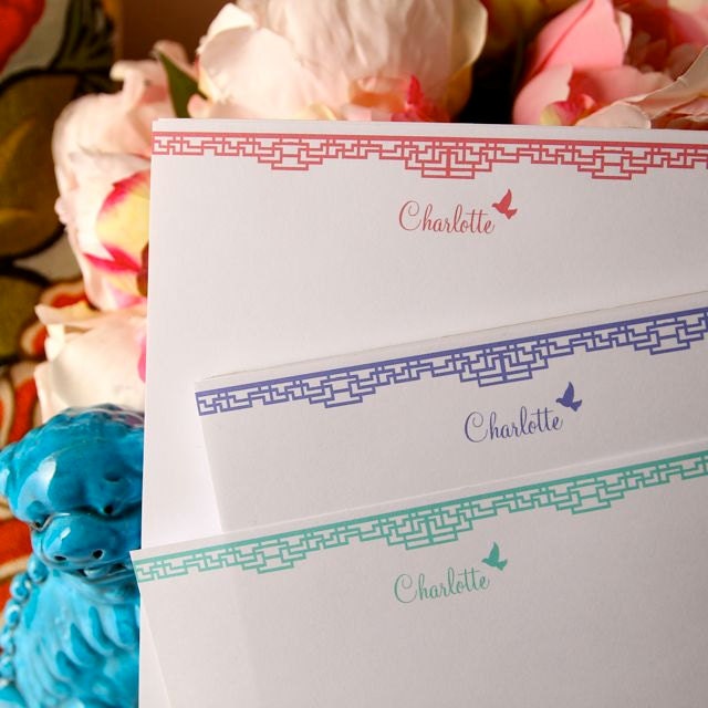 Personalized Note Pad - Chinoiserie Garden