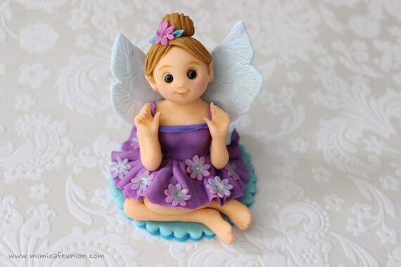 Fairy Doll with Wings Cake Topper (1 Doll, 1 Message Plate) Il_570xn